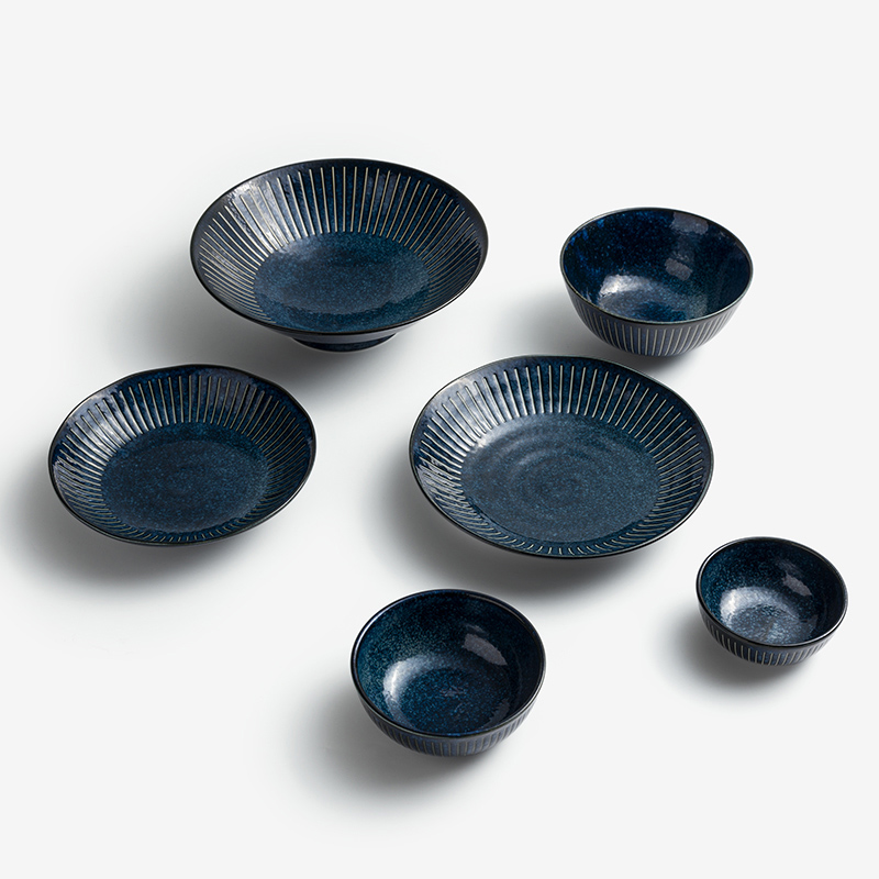 WAGA 深藍線紋 16cm 陶瓷大碗｜單品_3