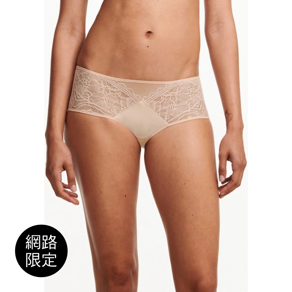 網路獨賣【Chantelle Easy Feel】平口內褲>XS-M>粉膚色(94240_01N)【Floral Touch】_0