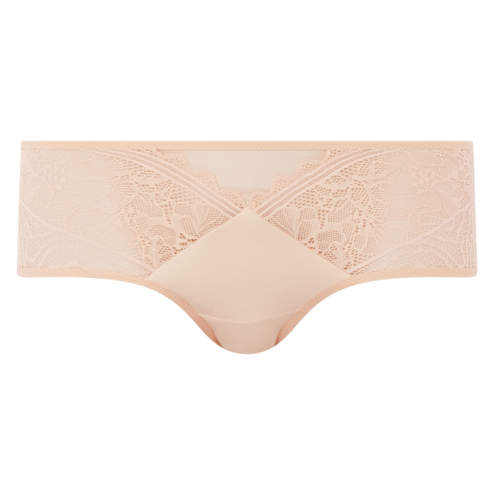 網路獨賣【Chantelle Easy Feel】平口內褲>XS-M>粉膚色(94240_01N)【Floral Touch】_3