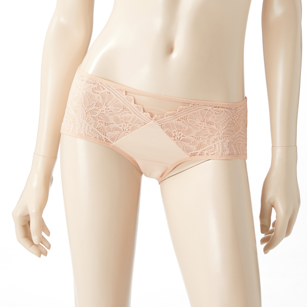 網路獨賣【Chantelle Easy Feel】平口內褲>XS-M>粉膚色(94240_01N)【Floral Touch】_4