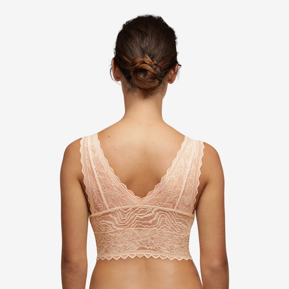 網路獨賣【Chantelle Easy Feel】蕾絲短襯內衣>S-L>粉膚色(94270_01N)【Floral Touch】_2
