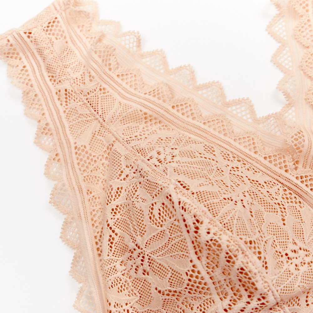 網路獨賣【Chantelle Easy Feel】蕾絲短襯內衣>S-L>粉膚色(94270_01N)【Floral Touch】_4