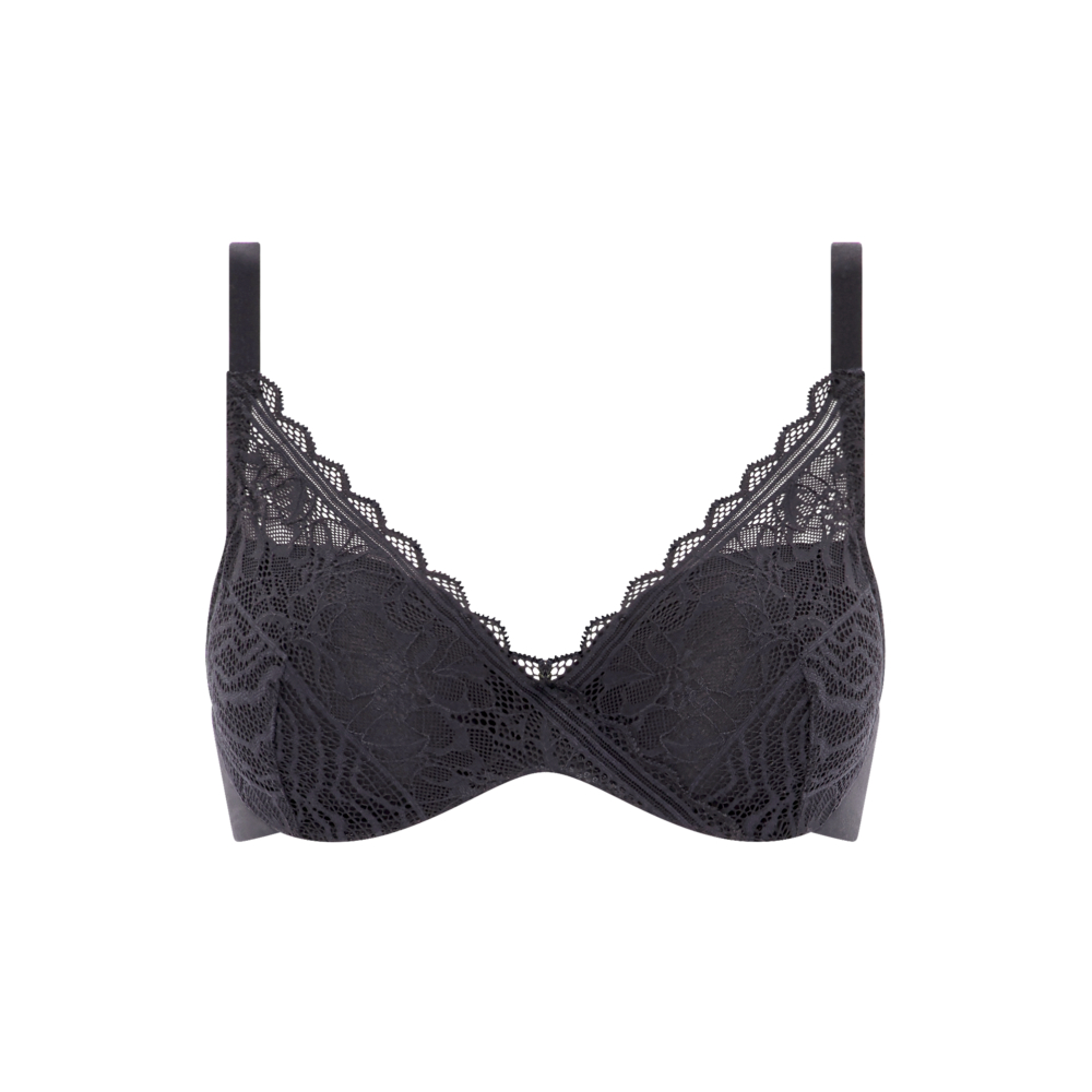 網路獨賣【Chantelle Easy Feel】平口內褲>S-L>黑色(94240_011)【Floral Touch】_5