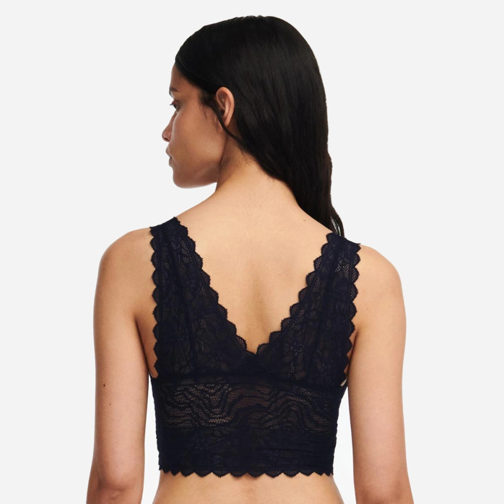 網路獨賣【Chantelle Easy Feel】蕾絲短襯內衣>S-L>黑色(94270_011)【Floral Touch】_2