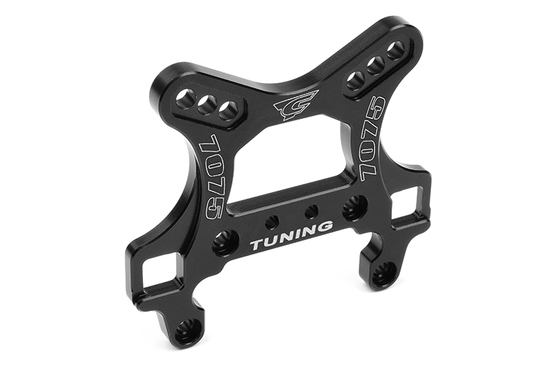 C-00180-424  Shock Tower - Front - Swiss Made 7075 T6 - 5mm - Hard Anodised - Black - Made In Italy_0