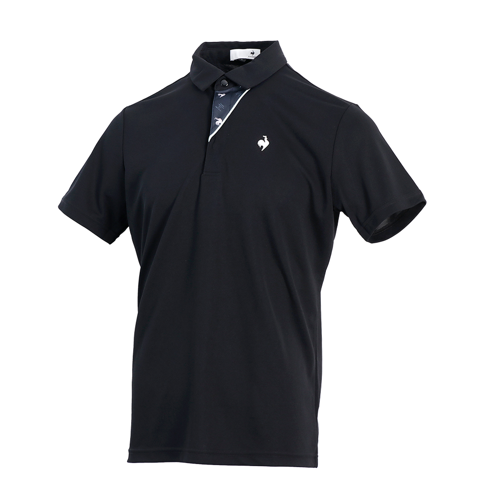 Le Coq Sportif Golf 男款黑色吸濕排汗親膚素材短袖polo衫 新光三越 Skm Online