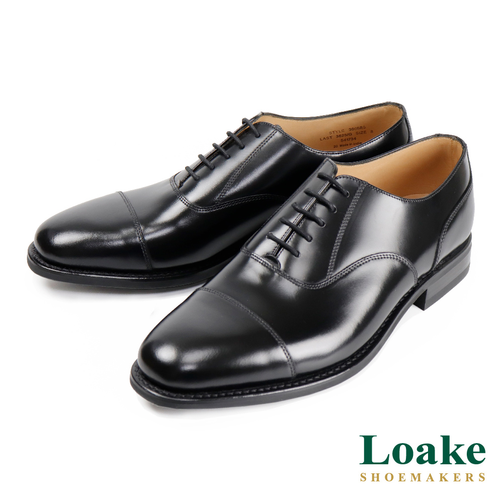 【Loake】紳士品味橫飾牛津鞋 黑色(LK300-BL)
