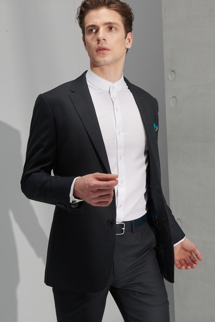 SST&C #Easycare  Stand Collar White Standard Shirt | 0312205005  (Outlet)_4