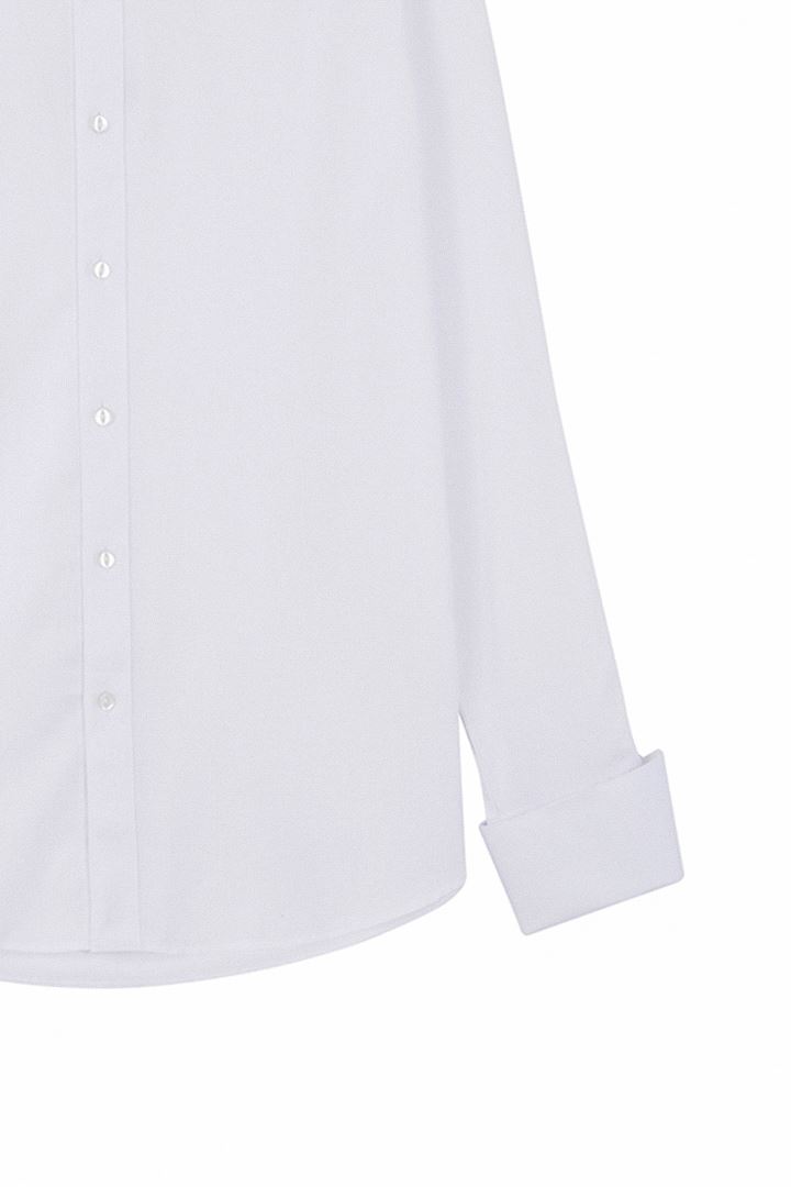 SST&C #Easycare  Stand Collar White Standard Shirt | 0312205005  (Outlet)_9