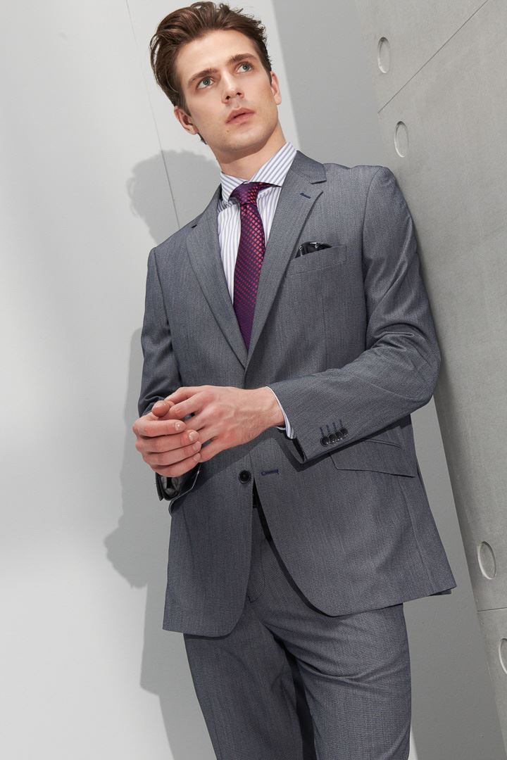 SST&C Light Gray Houndstooth Classic Suit Jacket | 0112205003  (Outlet)_6