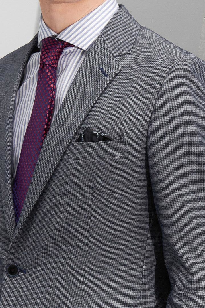 SST&C Light Gray Houndstooth Classic Suit Jacket | 0112205003  (Outlet)_8