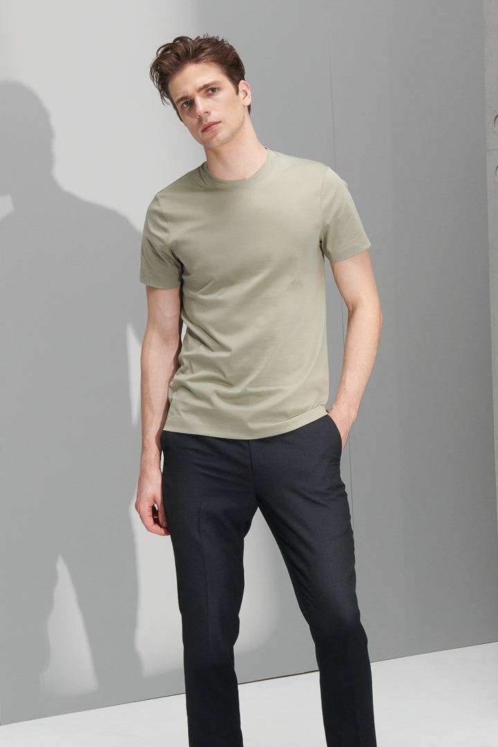 SST&C Navy Textured Slim Fit Suit Trousers | 0212205002  (Outlet)_2