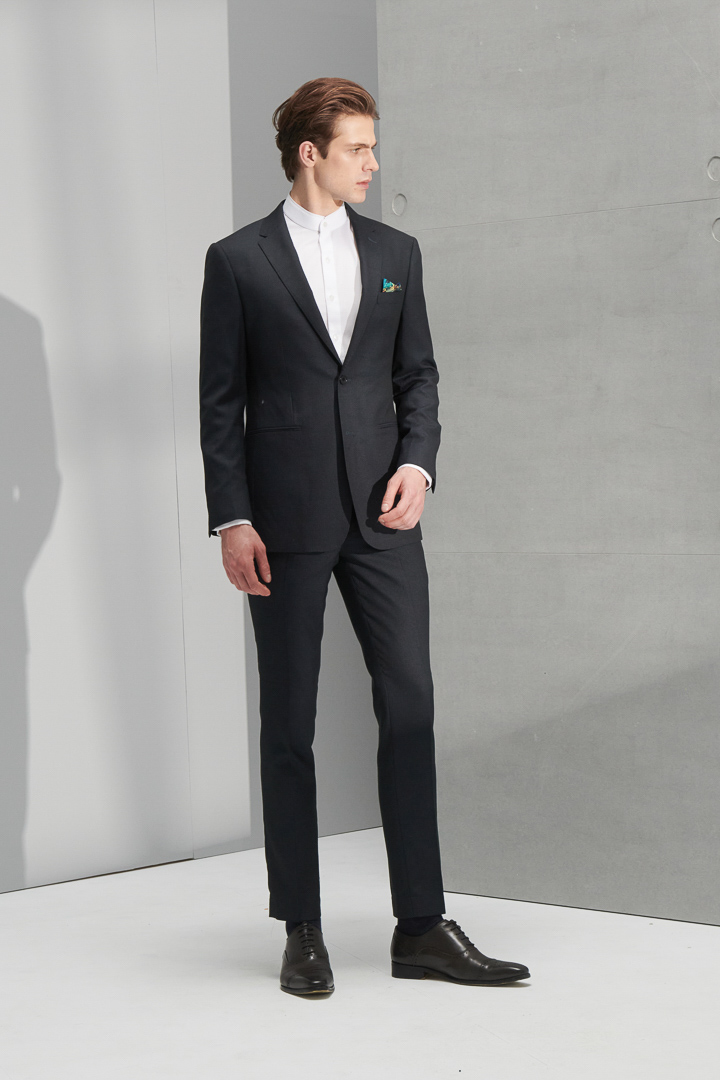 SST&C Navy Textured Slim Fit Suit Trousers | 0212205002  (Outlet)_8