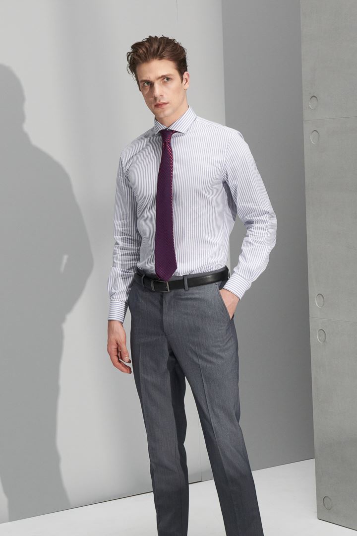 SST&C Light Gray Houndstooth Classic Suit Trousers | 0212205003  (Outlet)_3