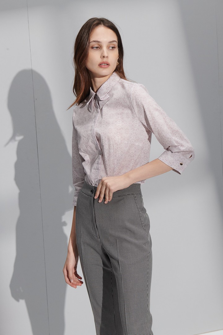 SST&C Women'S Totem Print Double Collar Shirt | 7562205008  (Outlet)_0