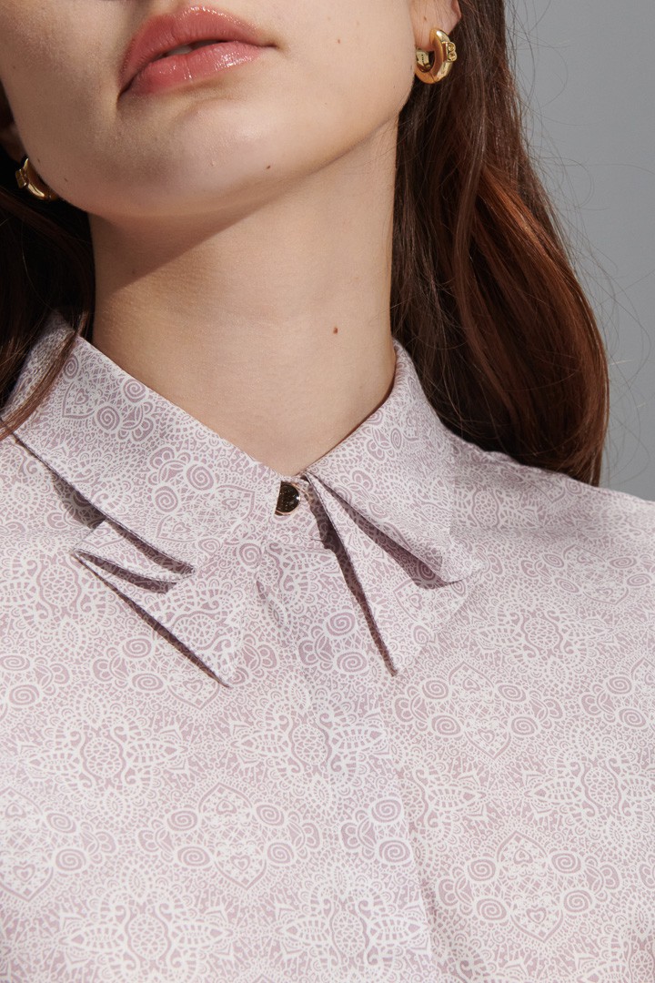 SST&C Women'S Totem Print Double Collar Shirt | 7562205008  (Outlet)_6