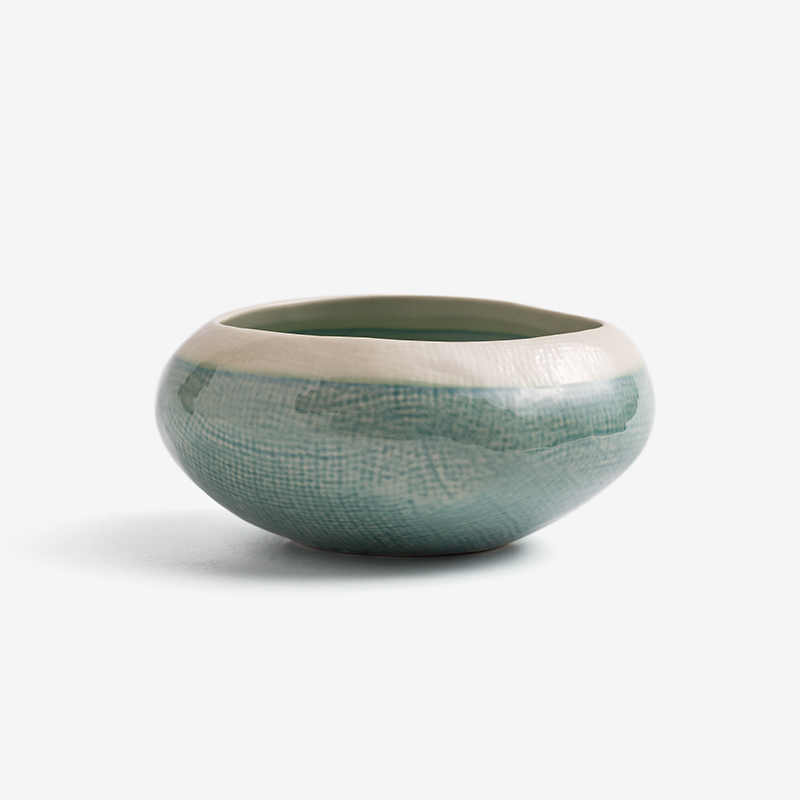 WAGA 湖藍織紋 15cm 陶瓷淺碗│單品_2