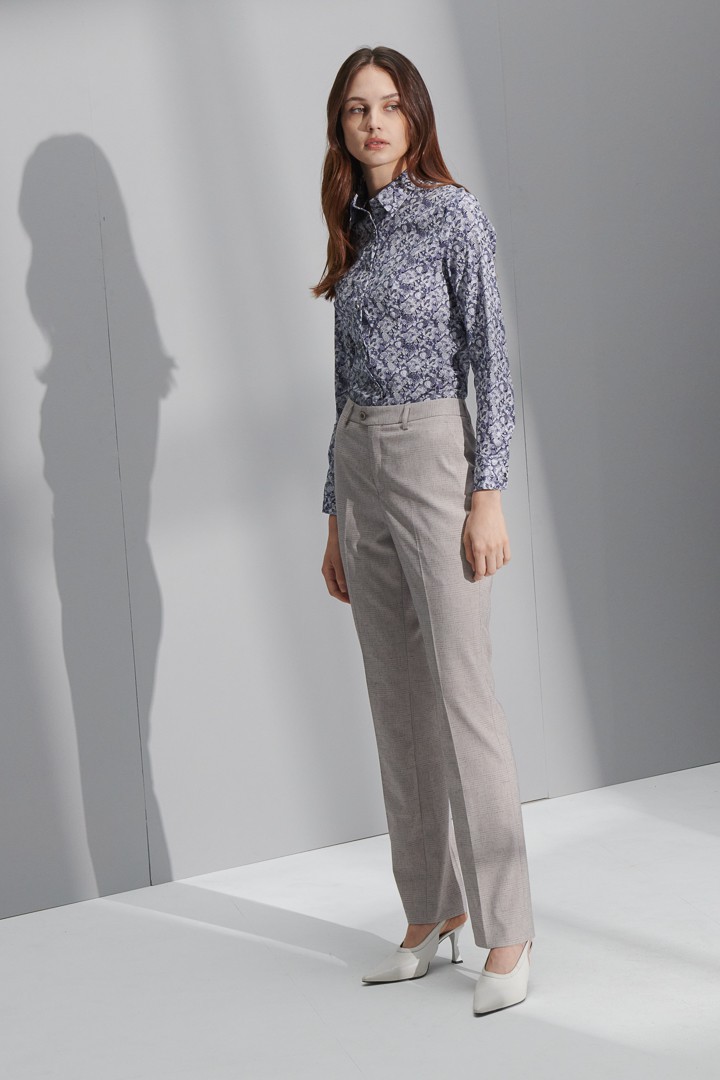 SST&C Women'S Smoky Purple and Gray Bird Print Shirt | 7562204003  (Outlet)_1