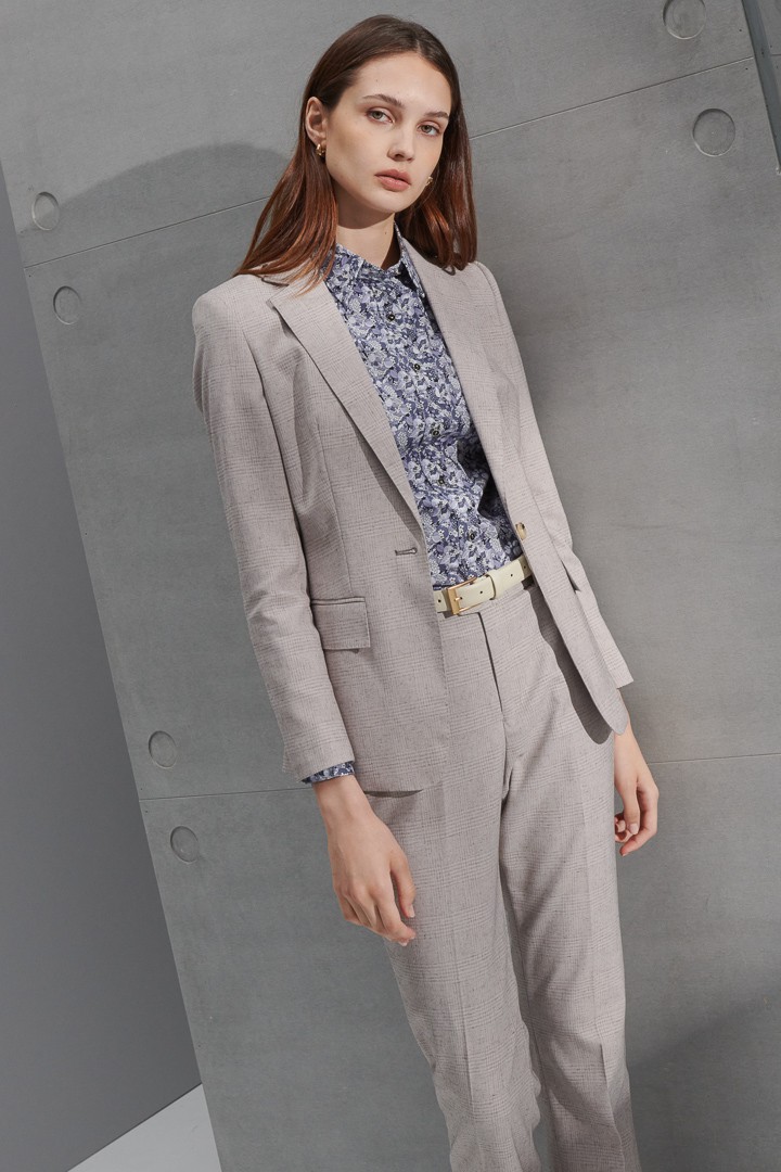 SST&C Women'S Smoky Purple and Gray Bird Print Shirt | 7562204003  (Outlet)_3