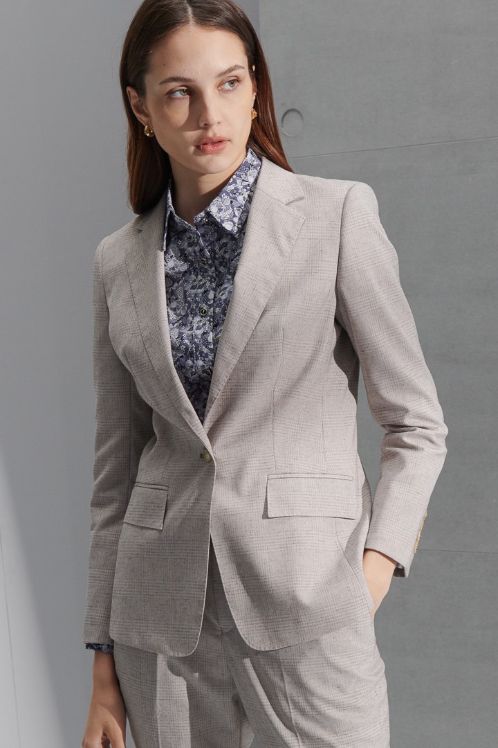 SST&C Women'S Smoky Purple and Gray Bird Print Shirt | 7562204003  (Outlet)_4