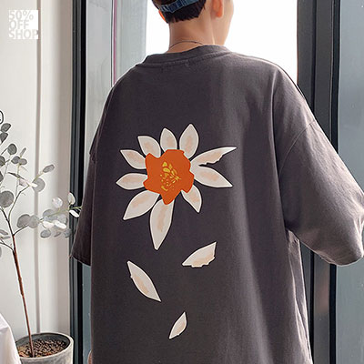 花瓣落花落間五分袖短tee 版型厚挺_2