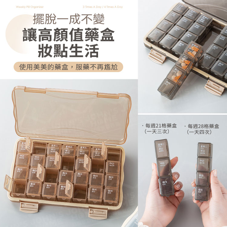 一週分裝藥盒 可拆設計 隨身藥盒 藥丸收納盒 分隔藥盒 分藥盒 藥品盒 膠囊盒 小藥盒【BE0306】《約翰家庭百貨_9