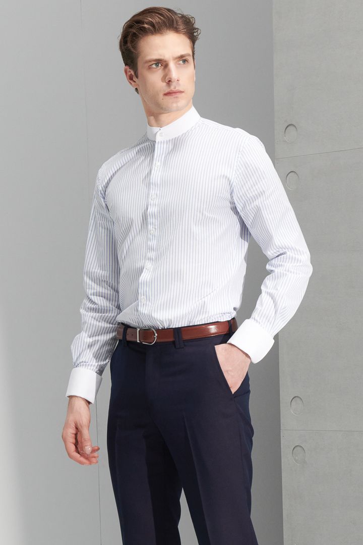 SST&C Navy Textured Slim Fit Suit Trousers | 0212206004  (Outlet)_1