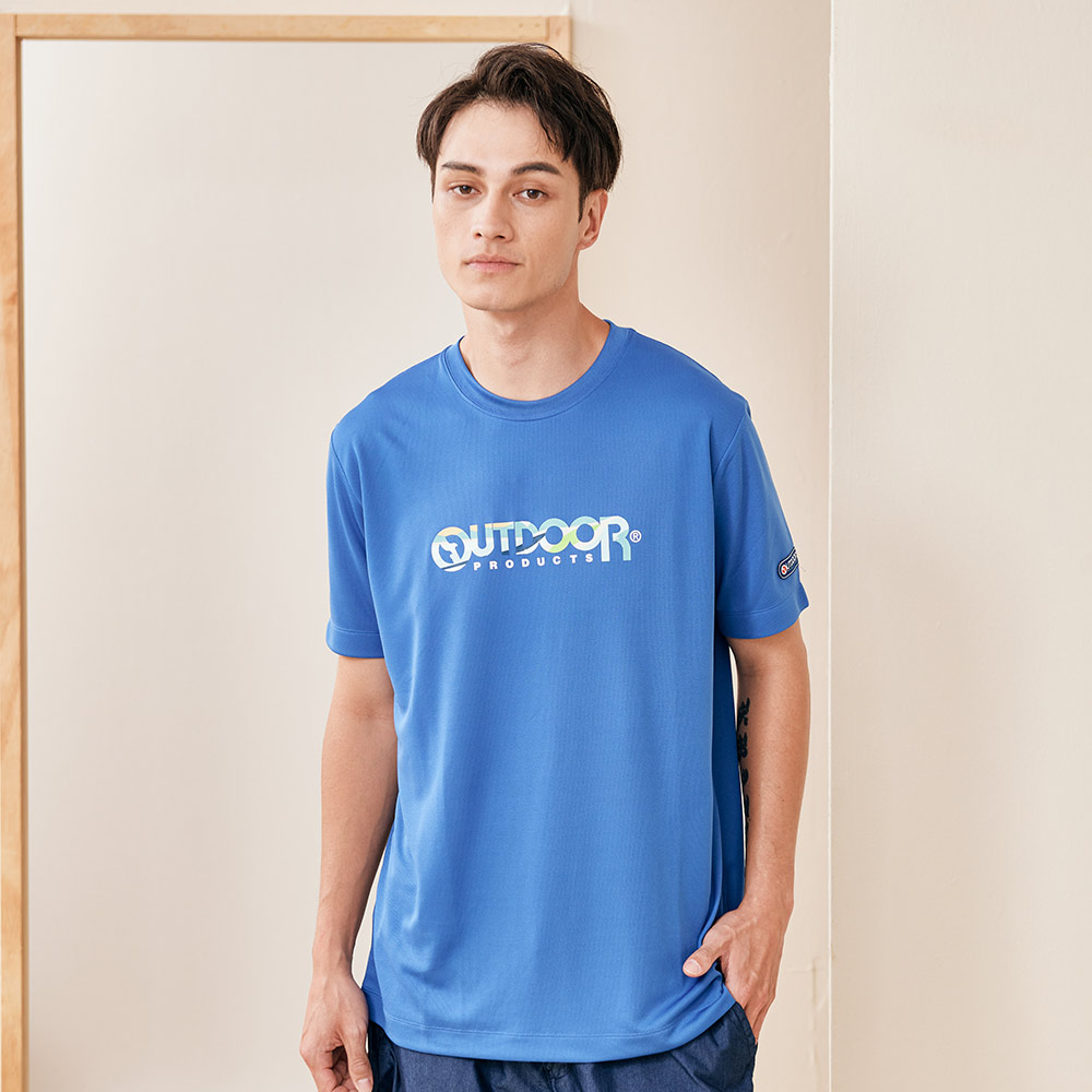 【OUTDOOR】LOGO印花T恤-寶藍色 OD122410RB (ODCLO)
