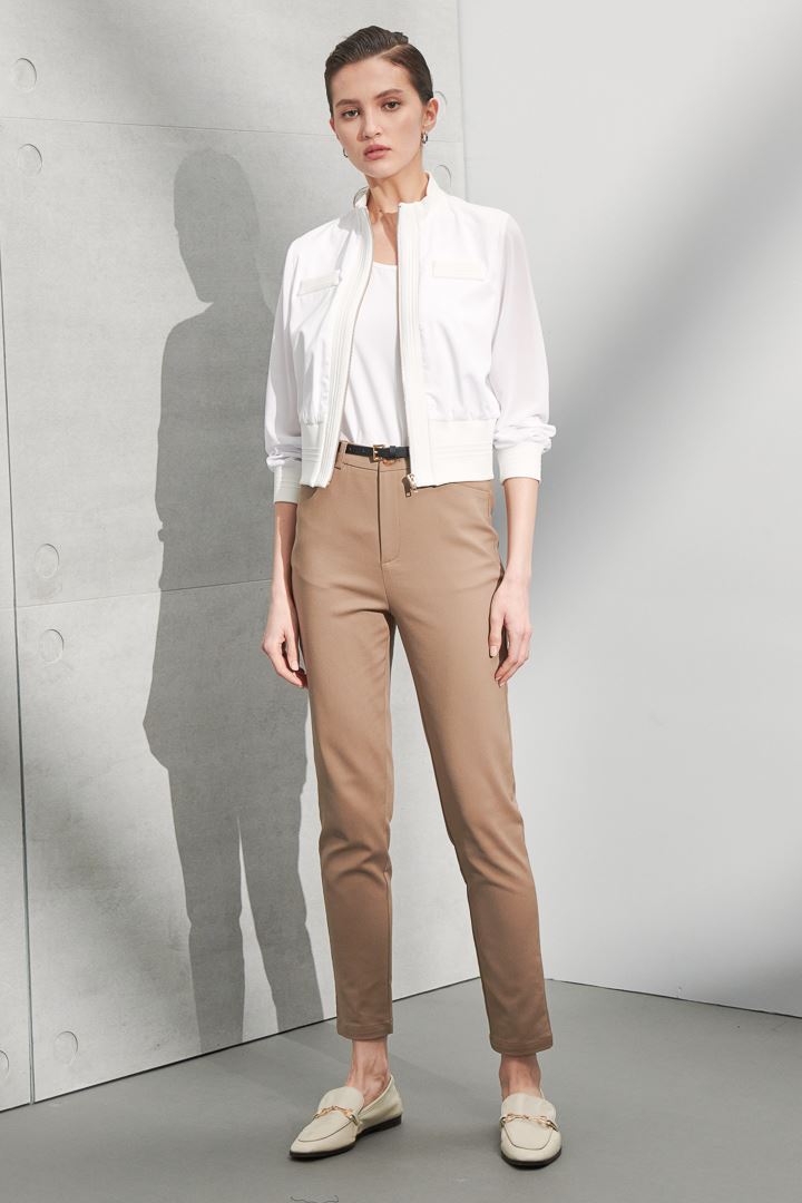 SST&C Women'S White Short Waisted Light Zip Jacket | 8162205003  (Outlet)_3