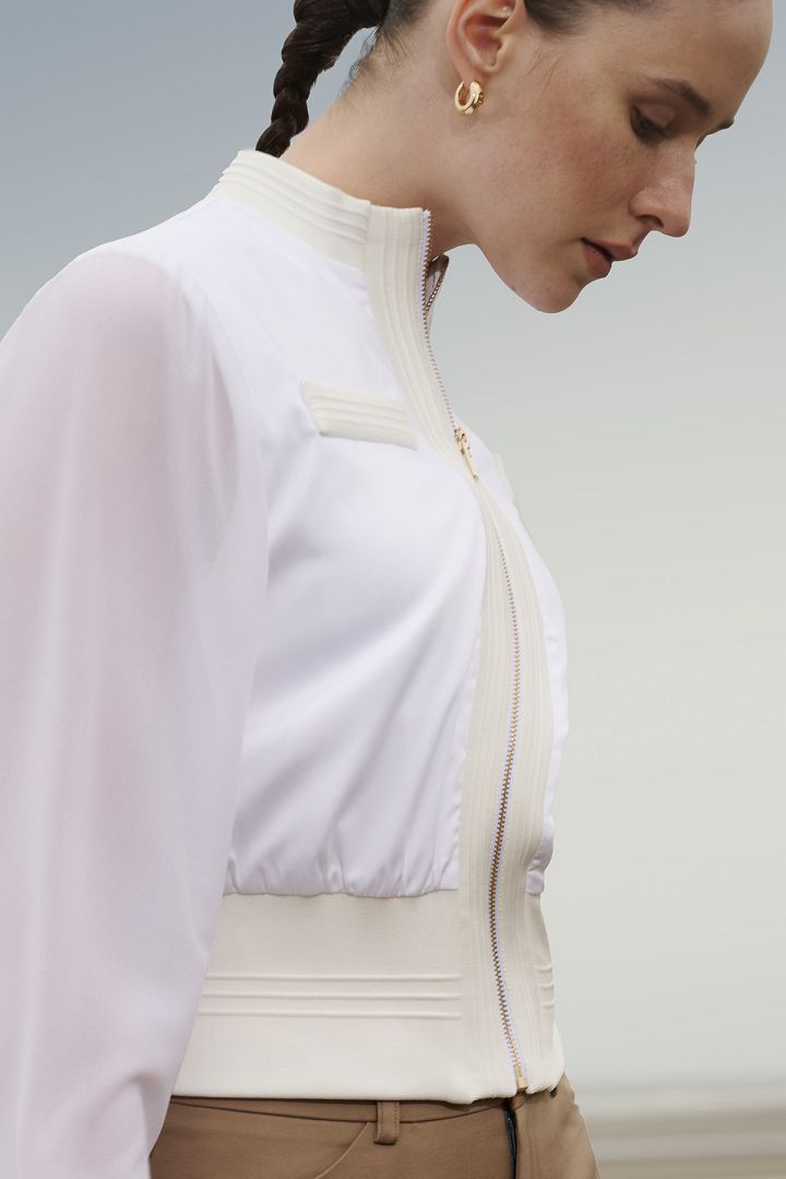 SST&C Women'S White Short Waisted Light Zip Jacket | 8162205003  (Outlet)_7
