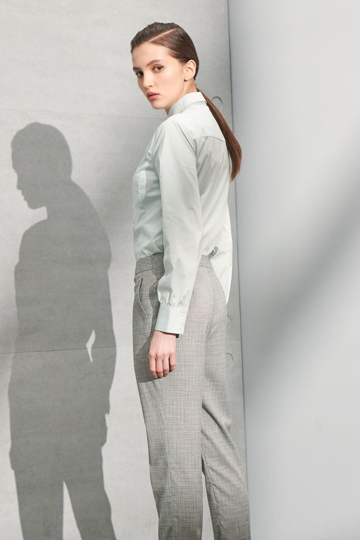 SST&C Women'S Mint Green Wrinkled Shirt | 7562205001  (Outlet)_3