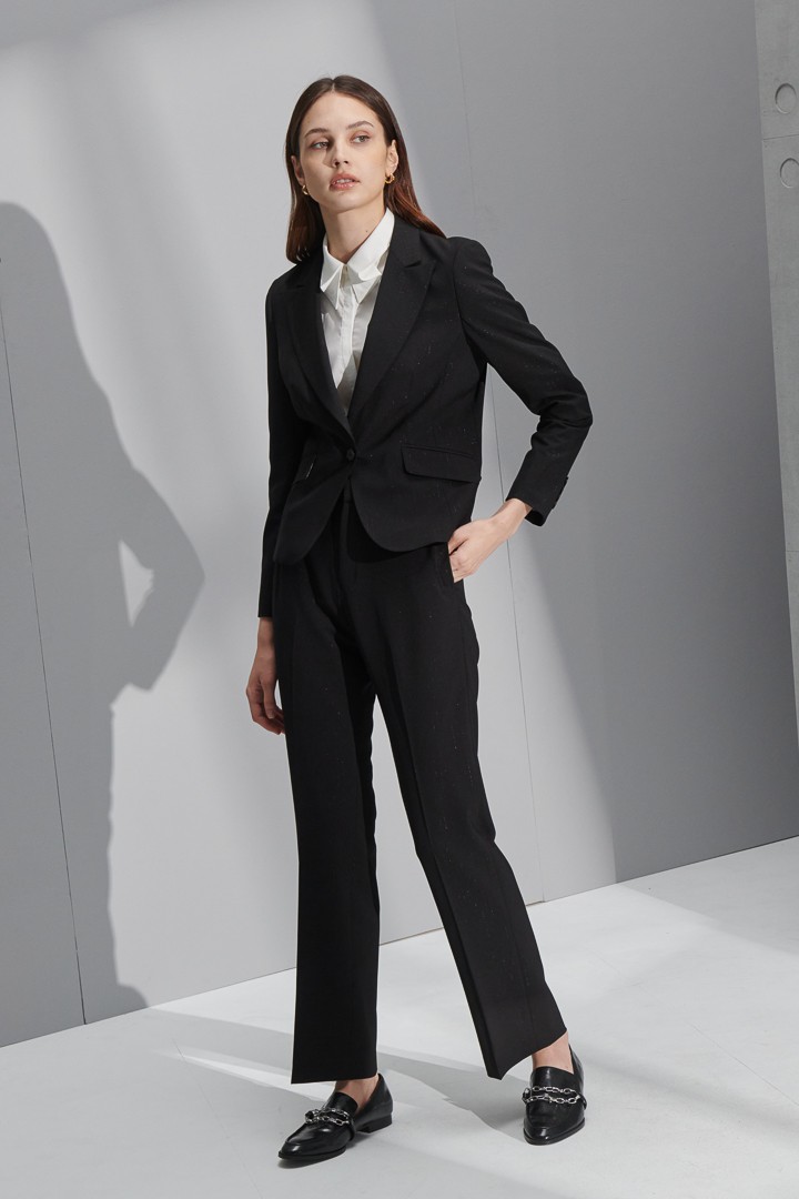 SST&C Women'S Black Sword Collar Suit Jacket | 7162206001  (Outlet)_5