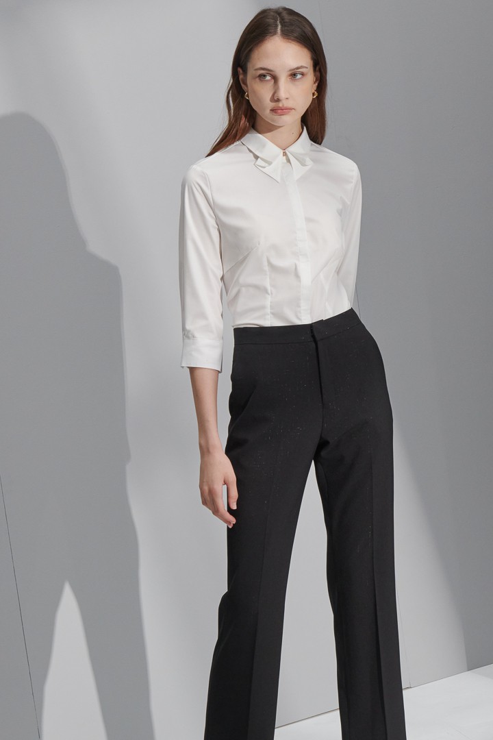 SST&C Women'S Black Straight Suit Trousers | 7262206001  (Outlet)_2