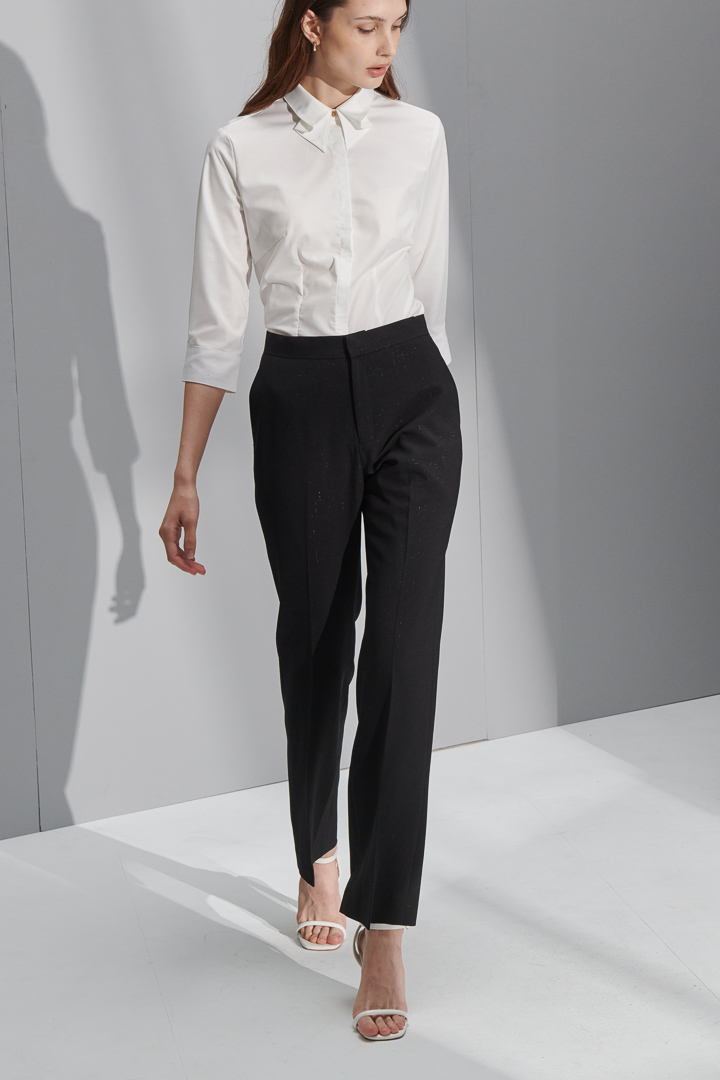 SST&C Women'S Black Straight Suit Trousers | 7262206001  (Outlet)_5