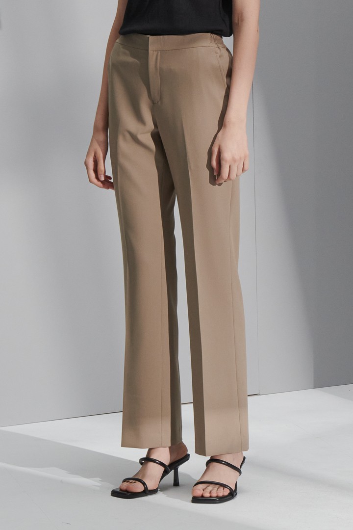 SST&C Women'S Khaki Straight Suit Trousers | 7262206002  (Outlet)_0