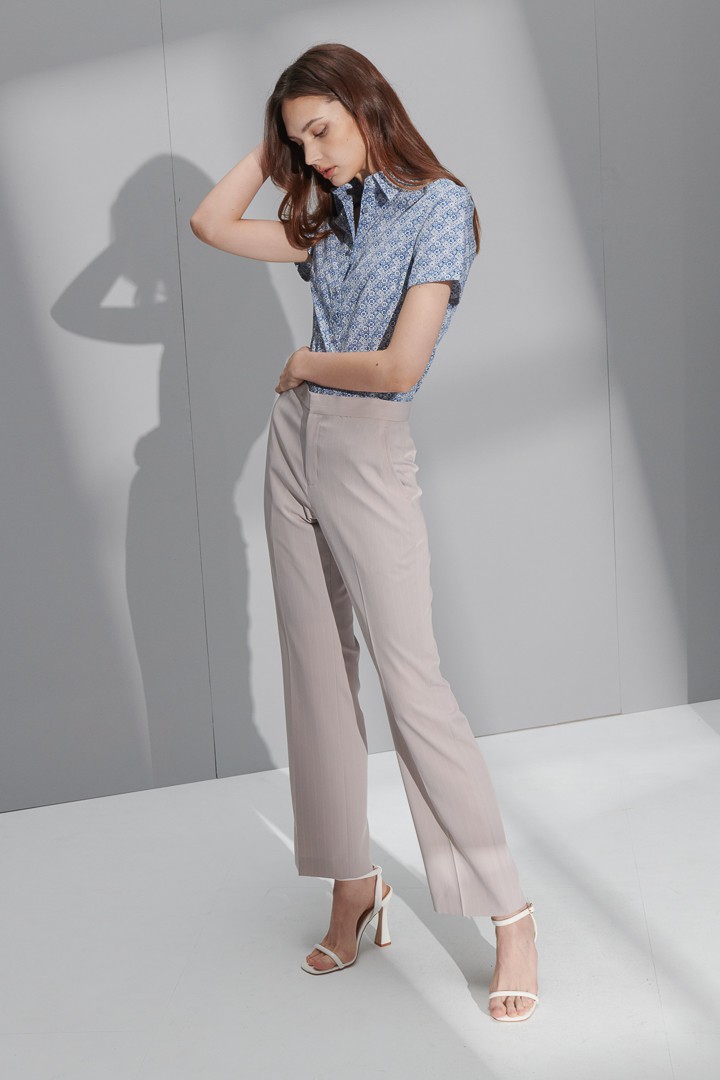 SST&C女裝 淡丁香紫直筒西裝褲 | 7262206003 (outlet)_1