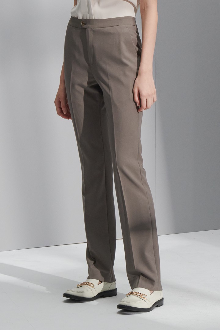 SST&C Women'S Brown Gray Small Straight Suit Trousers | 7262206005  (Outlet)_0