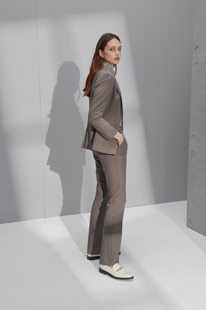 SST&C Women'S Brown Gray Small Straight Suit Trousers | 7262206005  (Outlet)_5