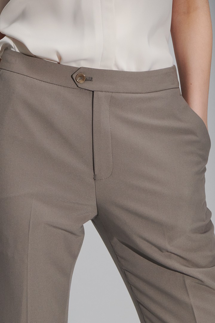 SST&C Women'S Brown Gray Small Straight Suit Trousers | 7262206005  (Outlet)_7