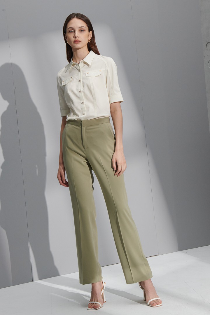 SST&C Women'S Cream Quarter Sleeve Shirt | 7562206006  (Outlet)_3