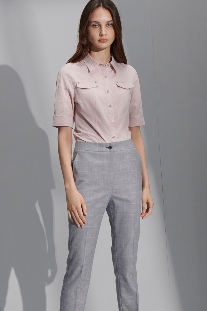 SST&C Women'S Sakura Pink Quarter Sleeve Shirt | 7562206007  (Outlet)_1