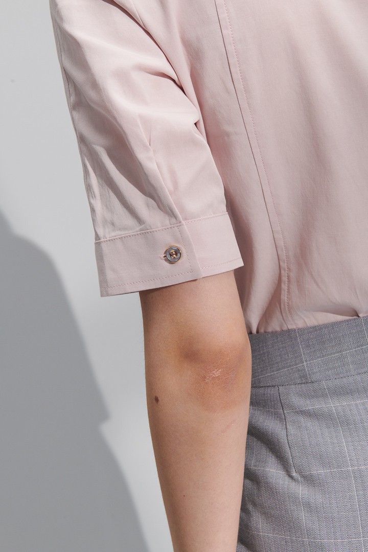 SST&C Women'S Sakura Pink Quarter Sleeve Shirt | 7562206007  (Outlet)_7