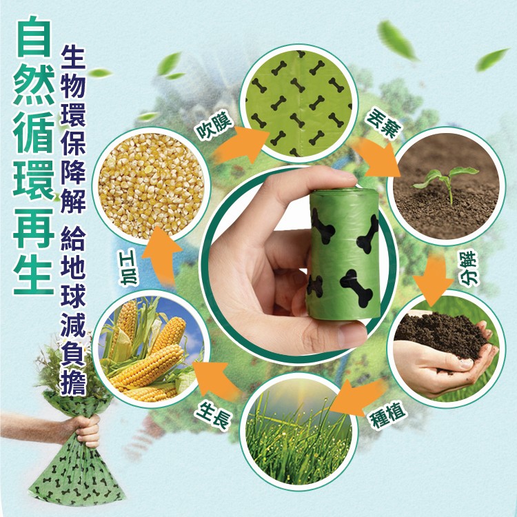 可降解香味寵物垃圾袋 多規格 生物降解 狗便袋 撿便袋 拾便袋 寵物垃圾袋 便便袋【ZR0206】《約翰家庭百貨_3