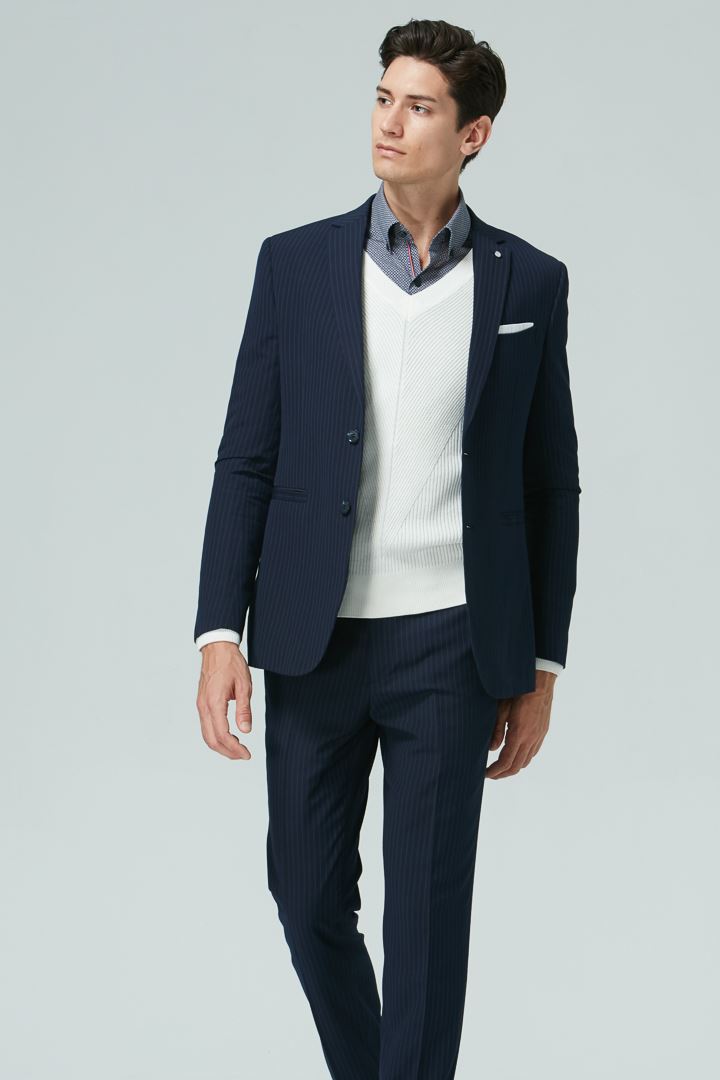 SST&C Navy Slim Fit Suit Trousers | 0251809005  (Outlet)_3