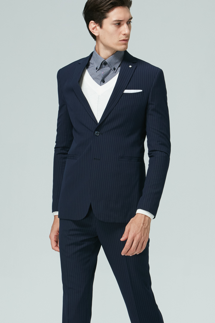 SST&C Navy Slim Fit Suit Trousers | 0251809005  (Outlet)_4