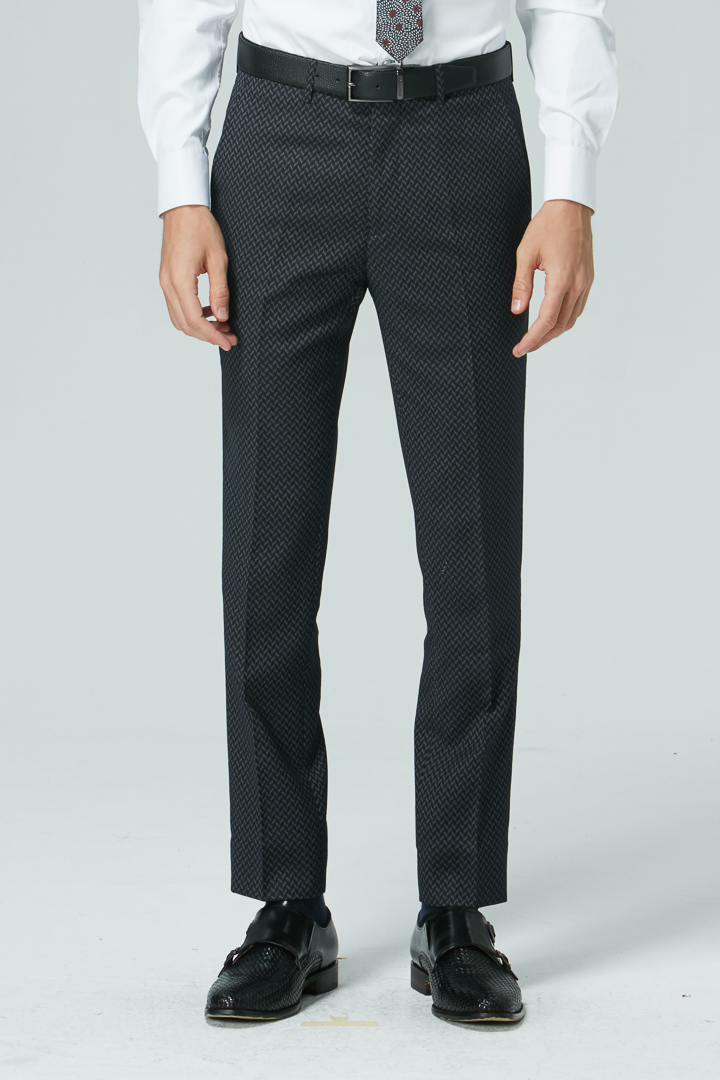 SST&C Geometric Navy Tailor Suit Trousers | 0261809010  (Outlet)_0