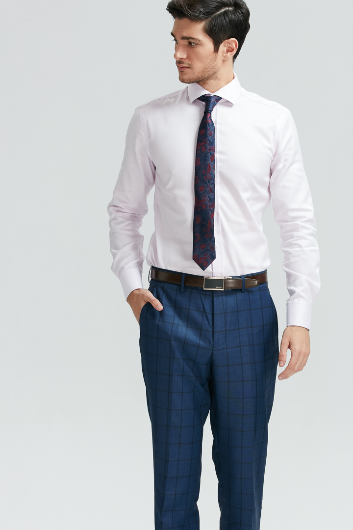 SST&C Windowpane Navy Classic Suit Trousers | 0251810001  (Outlet)_2