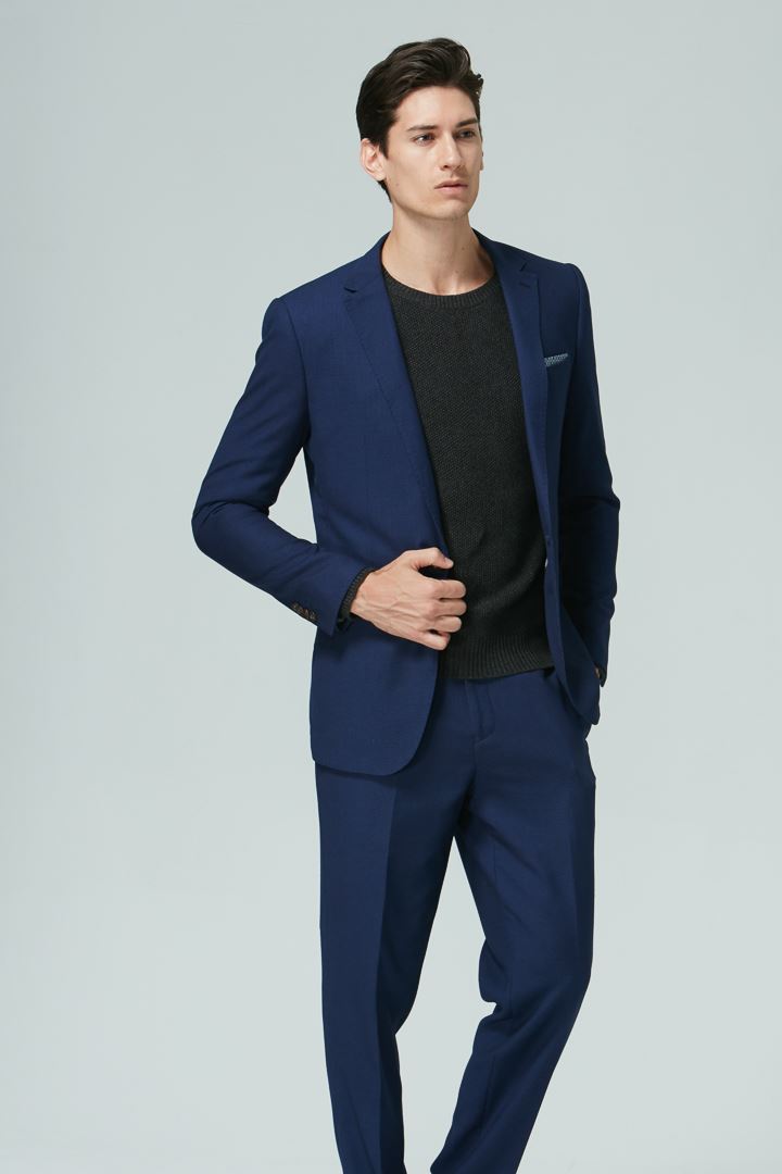 SST&C Navy Slim Fit Suit Trousers | 0251810009  (Outlet)_3
