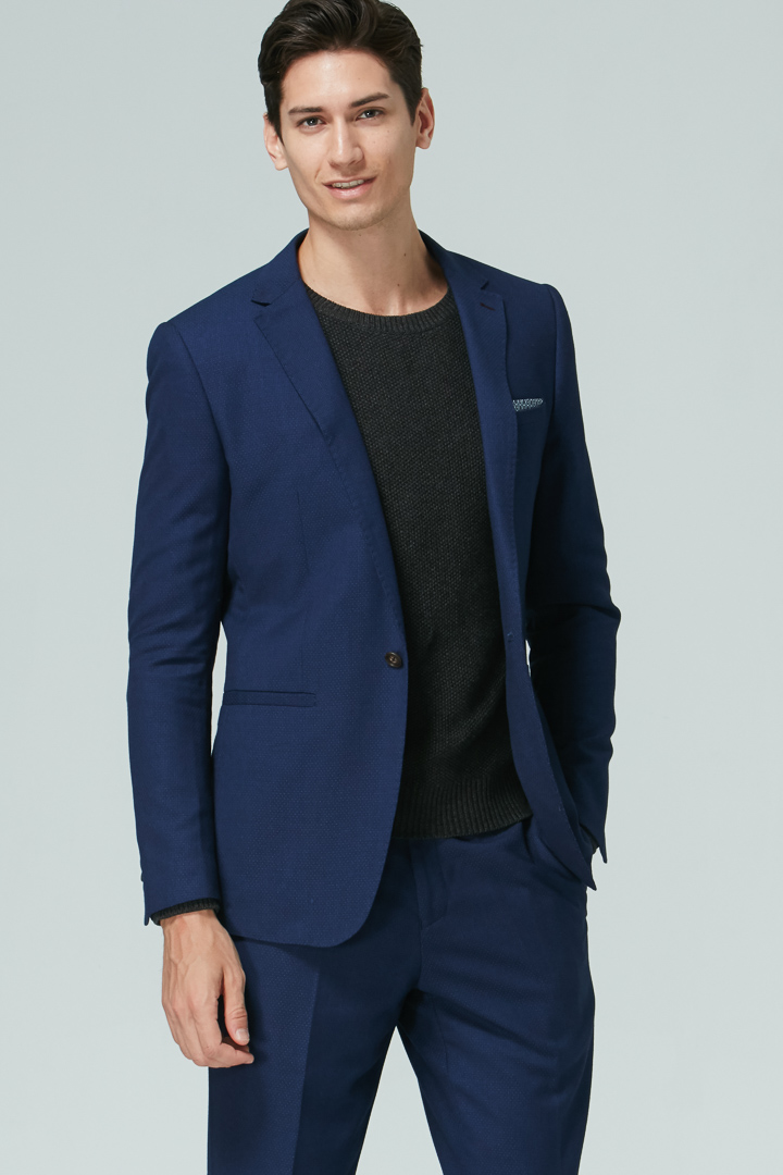 SST&C Navy Slim Fit Suit Trousers | 0251810009  (Outlet)_4