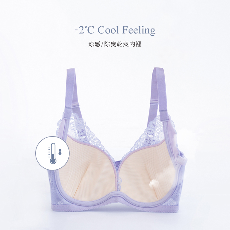Lilac紫丁香上托杯深V涼感W型軟鋼圈內衣BC罩杯-黑VC維娜382106_6